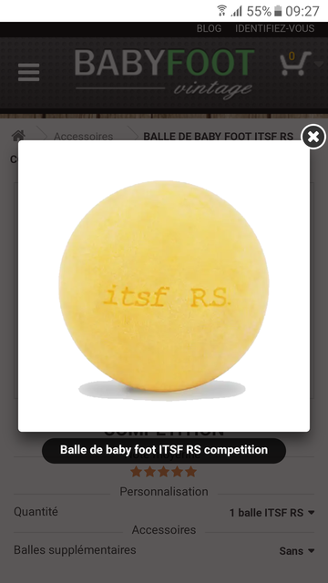 Balle itsf rs - Forum Baby Foot - Babyfoot stella bonzini b60 b90